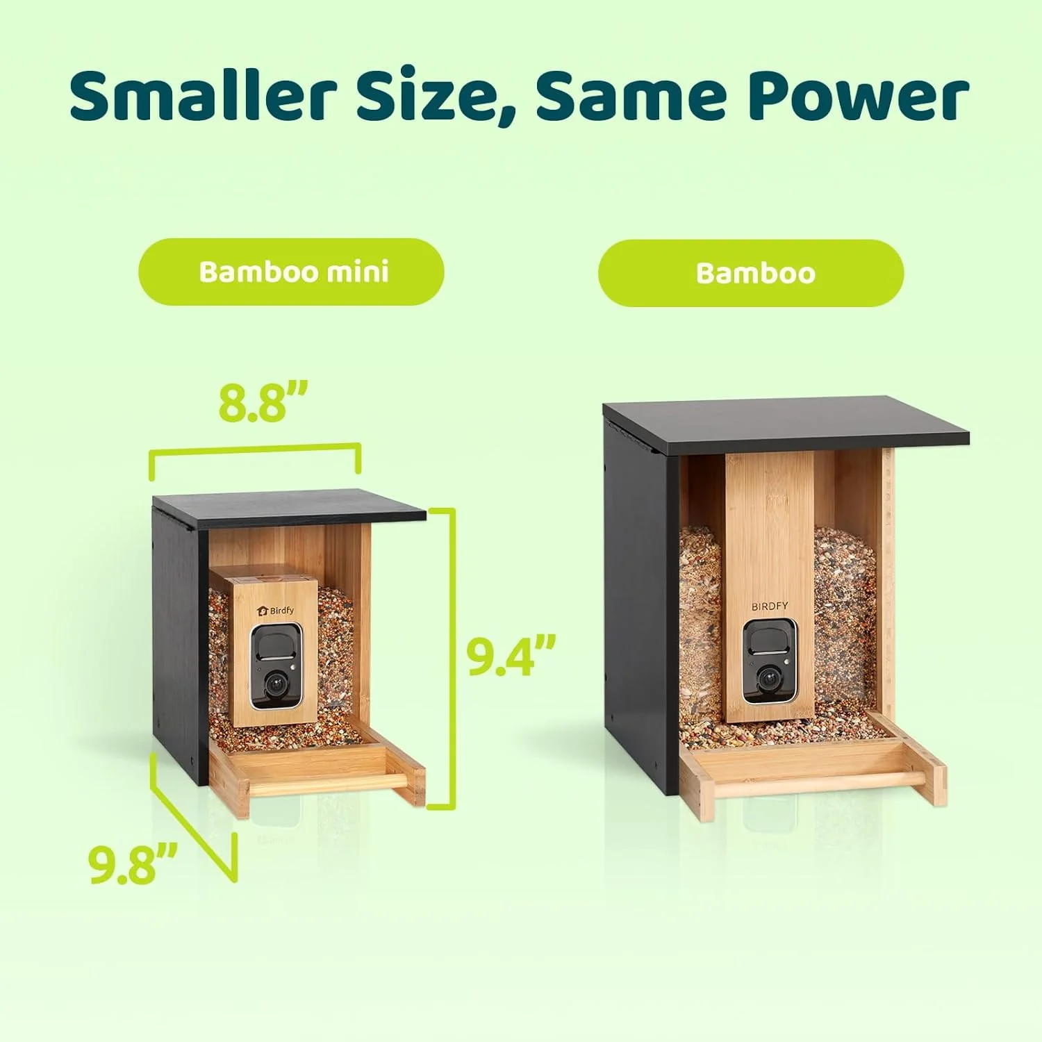 bamboo mini ai bird feeder - Image 2