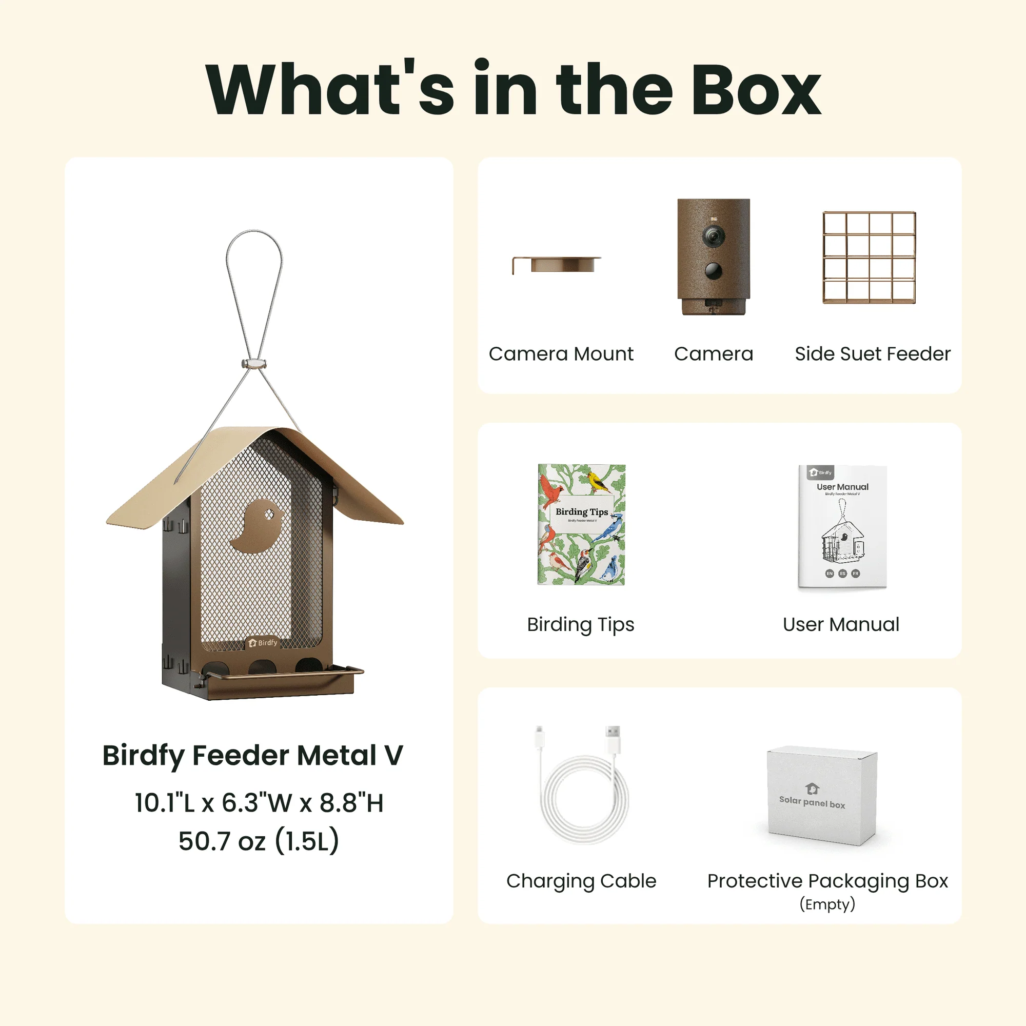 Birdfy Smart Bird Feeder with Camera, 1080P HD 60FPS Video, AI Bird Identification Lifetime Free, Night Vision, Metal Bird Feeder, Gift for Bird Lovers, Metal V AI - Image 4