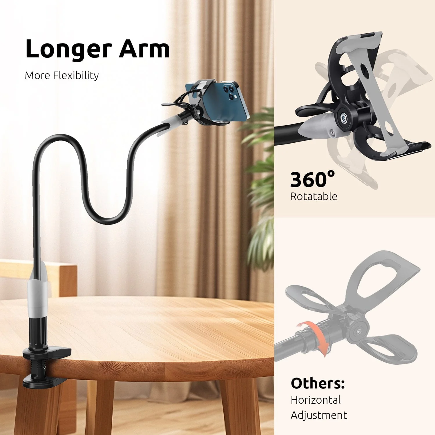 Gooseneck Phone Holder black - Image 3