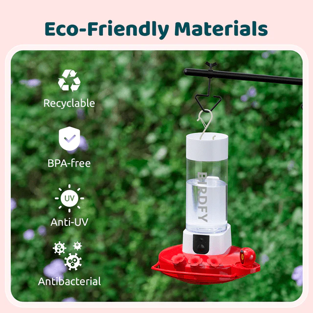 Netvue Birdfy Hummingbird Feeder with Dual Camera Free AI and Solar Panel - Image 4