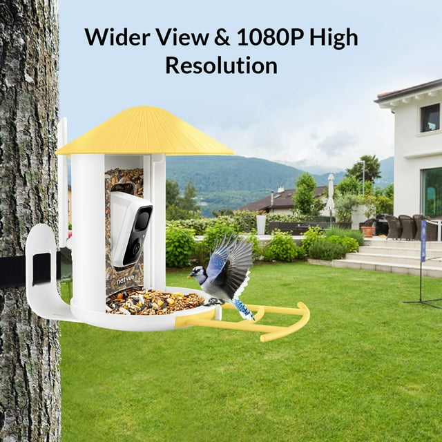 Netvue Birdfy Outdoor Smart Bird Watching Camera with Solar Panel, Yellow(Lite) - Image 5