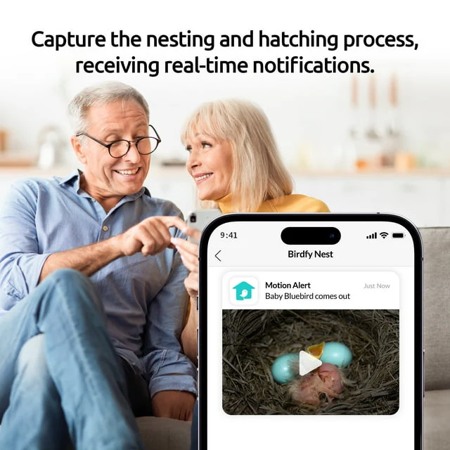 Netvue Birdfy Smart Bamboo Birdhouse with Dual Cameras - Image 2