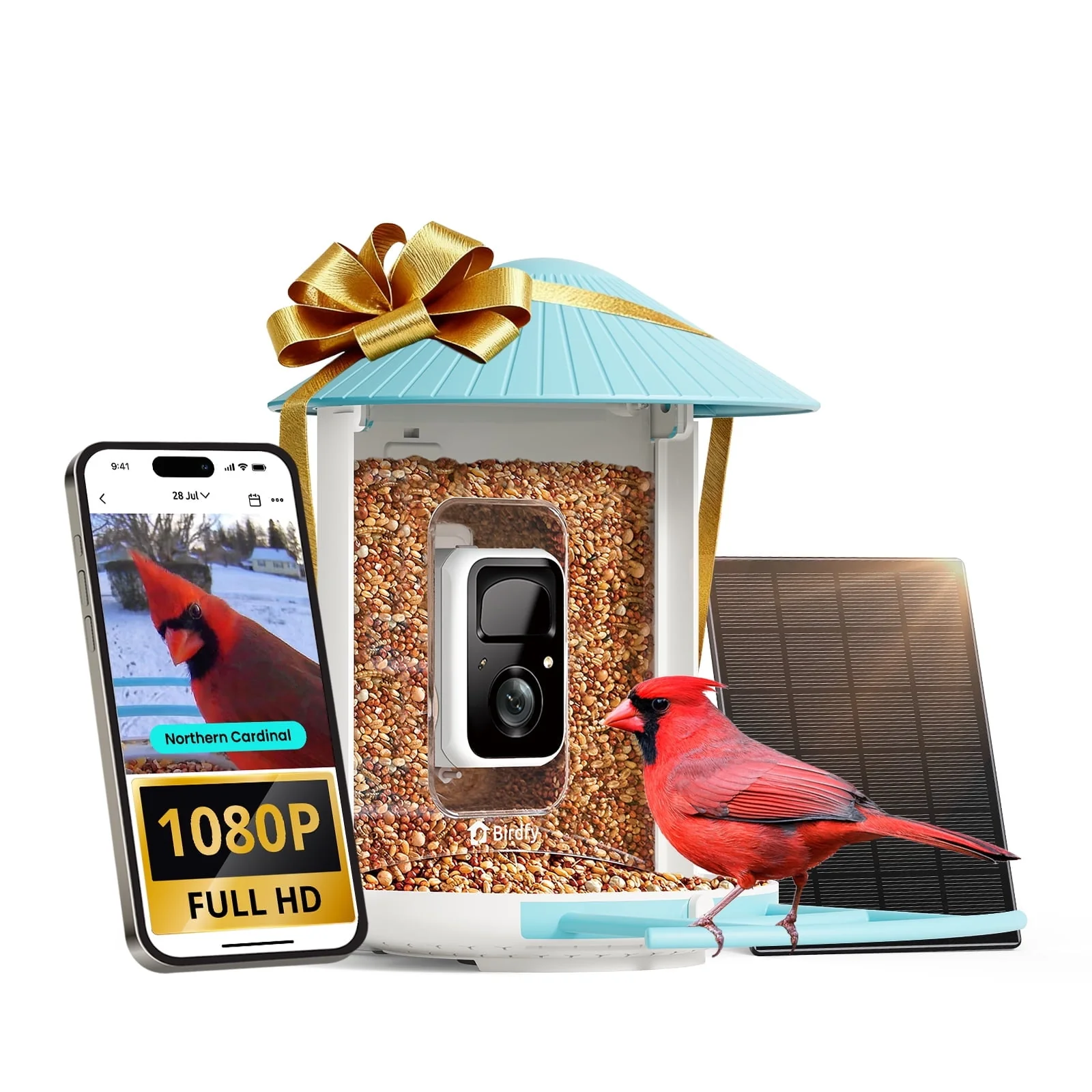 NETVUE Birdfy Smart Bird Watching Cameras Wireless Camera Solar Powered