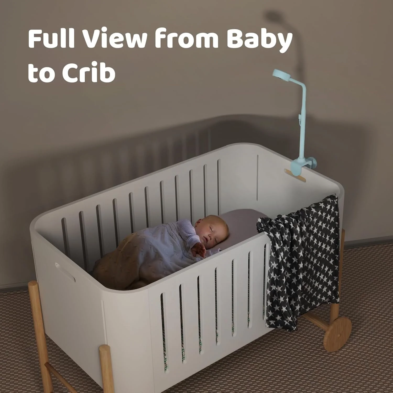 NETVUE Peekababy Baby Camera Monitor, Wireless Baby Monitor with Camera & Audio, 4-in-1 Crib Mount, Smart App, Sleep Analysis & Two-Way Talk - Image 6