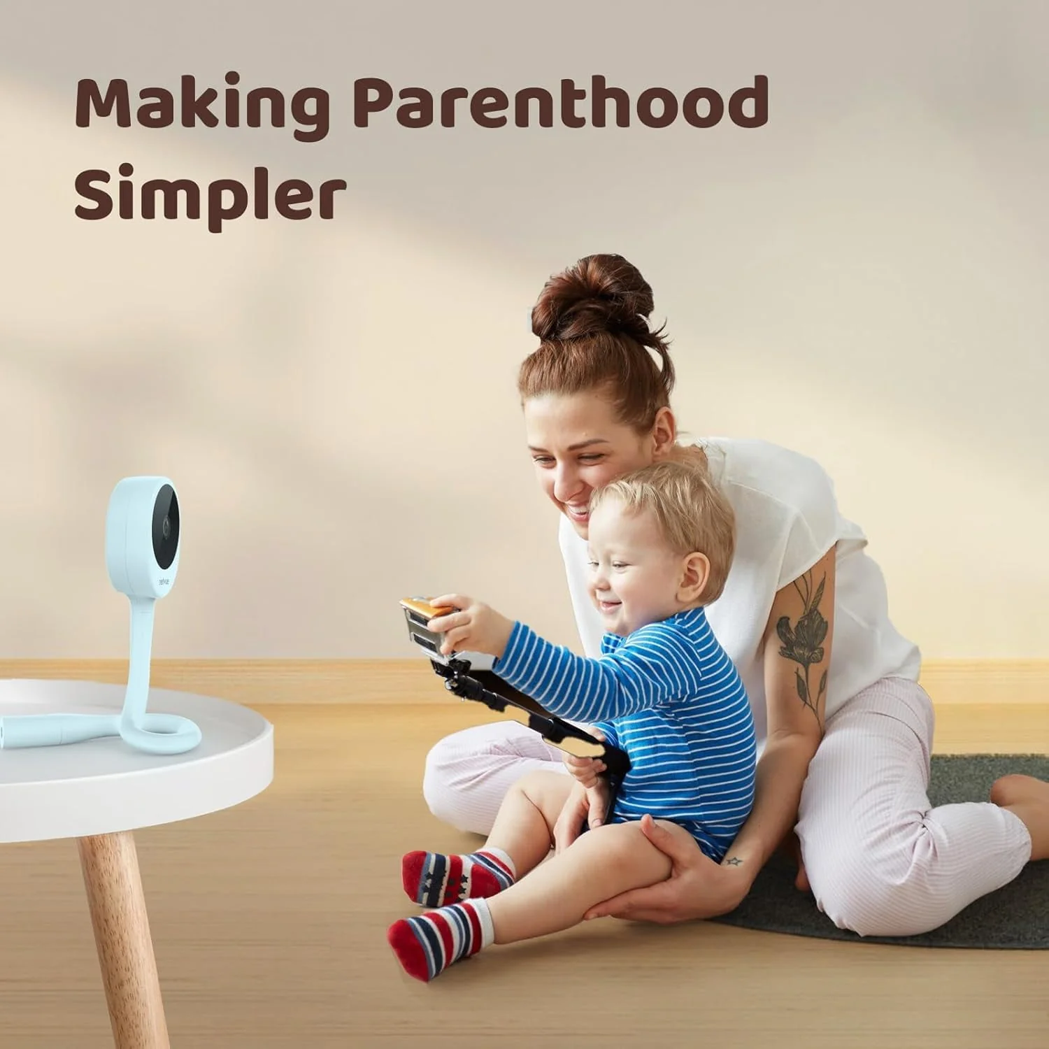 NETVUE Peekababy Baby Camera Monitor, Wireless Baby Monitor with Camera & Audio, 4-in-1 Crib Mount, Smart App, Sleep Analysis & Two-Way Talk - Image 8