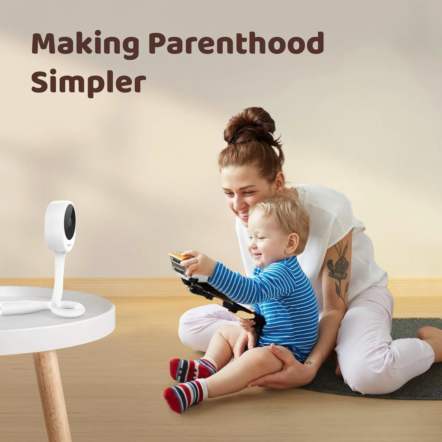 NETVUE Peekababy Baby Camera Monitor, Wireless Baby Monitor with Camera & Audio, 4-in-1 Crib Mount, Smart App, Sleep Analysis & Two-Way Talk - Image 8