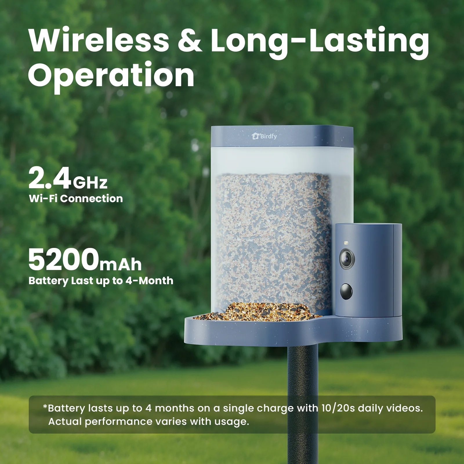 Smart Bird Feeder with Camera, Netvue Birdfy Bird Feeders Camera with AI Identify,Gift for Bird Lover, Rookie - Image 4
